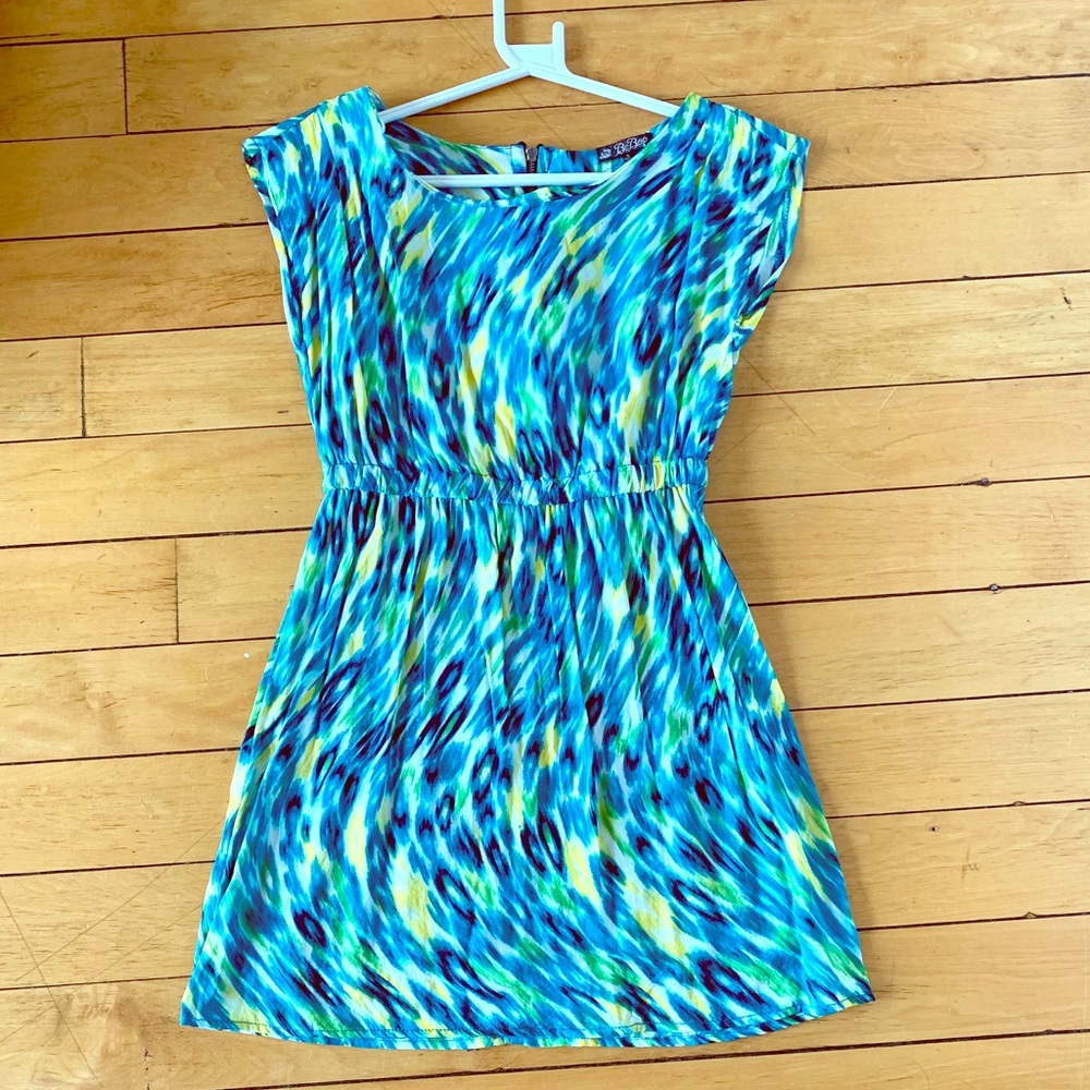 Abstract patterned mini dress